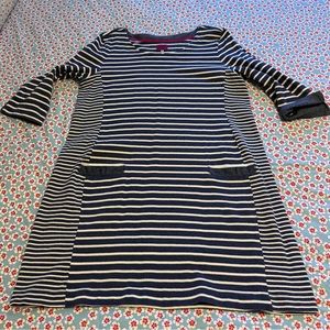 Joules 100% Cotton Mariner Multi Striped Dress in EUC. Size 16 US. V Flattering